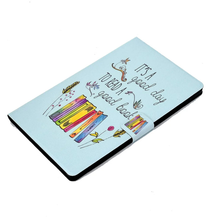 For Samsung Galaxy Tab A9+ Case Pattern Printing PU Leather Tablet Cover - Colorful Book - 6