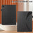 For iPad Pro 12.9 (2018) / (2020) / (2021) / (2022) Case PU Leather Card Holder Tablet Cover - Black - 2