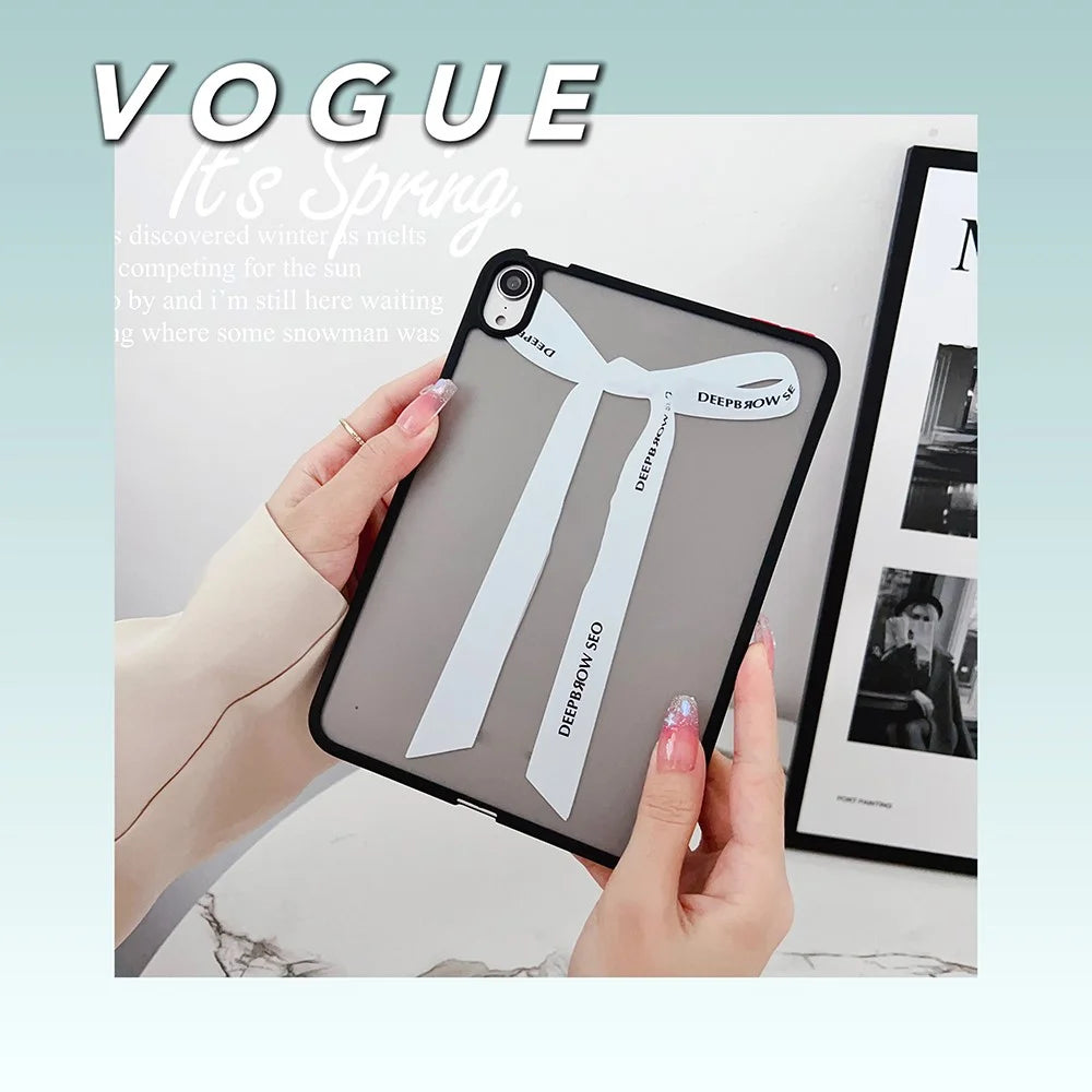 For iPad mini (2024) / mini (2021) Case Skin-Touch Pattern Printing Tablet Cover - Airplane and Map - 3
