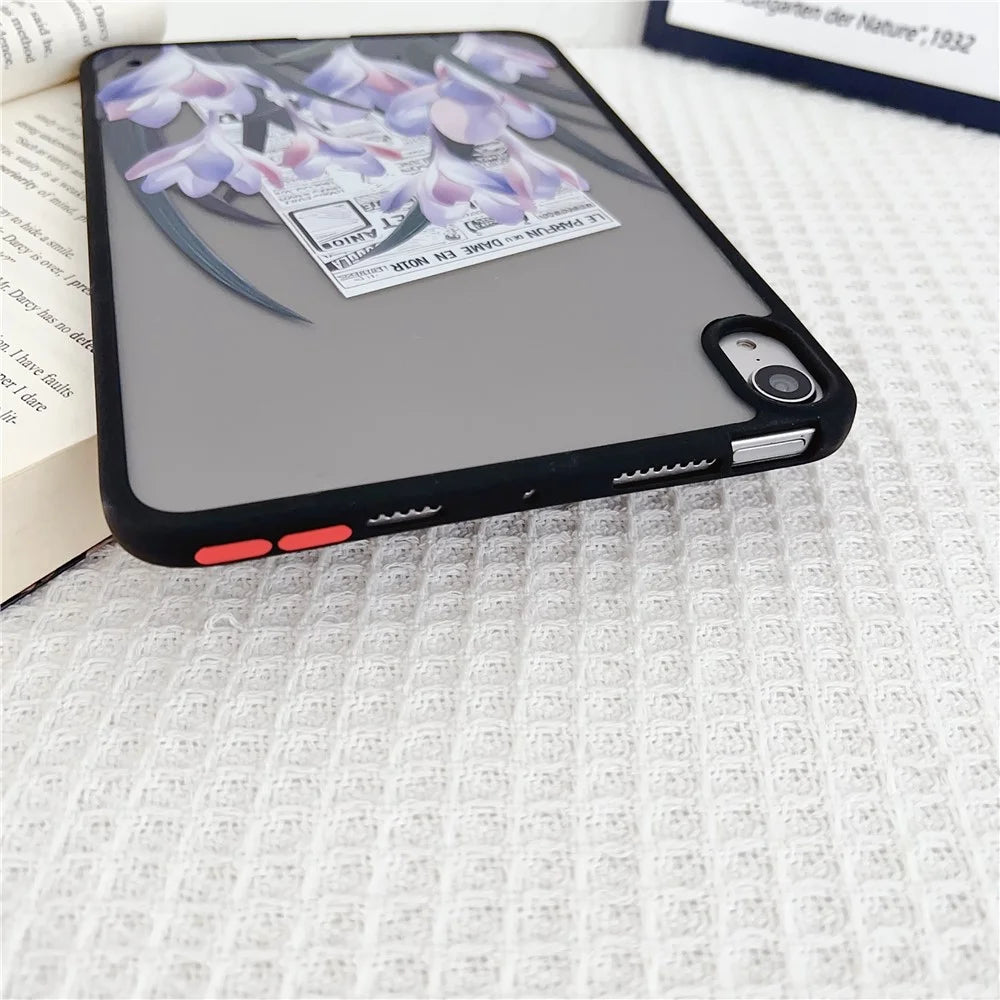 For iPad mini (2024) / mini (2021) Case Skin-Touch Pattern Printing Tablet Cover - Airplane and Map - 6