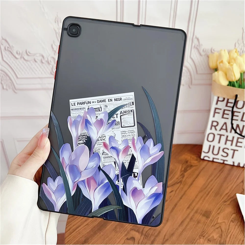 For Samsung Galaxy Tab S6 Lite (2024) / S6 Lite (2022) / S6 Lite (2020) P610 P615 Case PC+TPU Tablet Cover - Saffron - 2