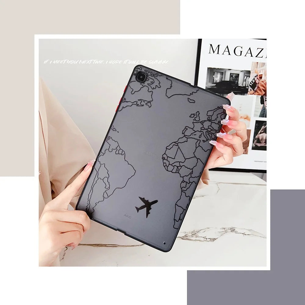 For Samsung Galaxy Tab S6 Lite (2024) / S6 Lite (2022) / S6 Lite (2020) P610 P615 Case PC+TPU Tablet Cover - Saffron - 4