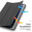 DUX DUCIS Domo Series for Samsung Galaxy Tab S10 Lite / S10 FE / Tab S9 FE Case Tri-Fold Stand Leather Smart Folio Tablet Case - Black - 7