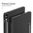 DUX DUCIS Domo Series for Samsung Galaxy Tab S9 FE+ Tri-fold Stand Case Leather Business Smart Tablet Cover - Black - 5