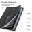 DUX DUCIS Domo Series for Samsung Galaxy Tab S9 FE+ Tri-fold Stand Case Leather Business Smart Tablet Cover - Black - 6