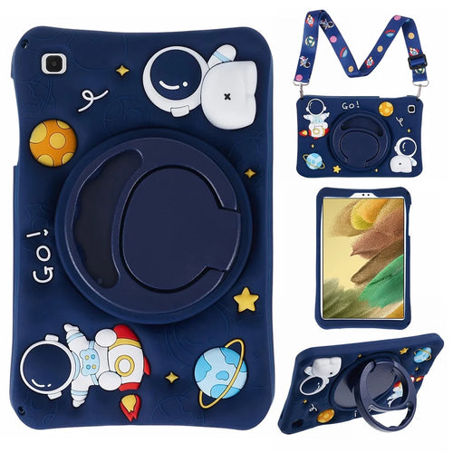 For Samsung Galaxy Tab A7 Lite 8.7-inch T220 Case Astronaut Tablet Kickstand Cover with Lanyard - 1