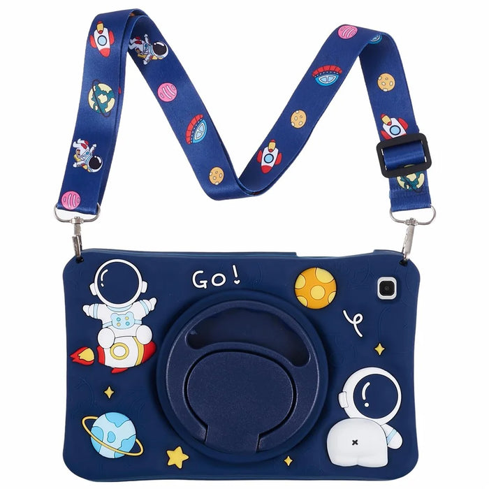 For Samsung Galaxy Tab A7 Lite 8.7-inch T220 Case Astronaut Tablet Kickstand Cover with Lanyard - 2