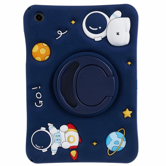 For Samsung Galaxy Tab A11+ / A9+ Case Silicone + PC Tablet Kickstand Cover with Lanyard - 4