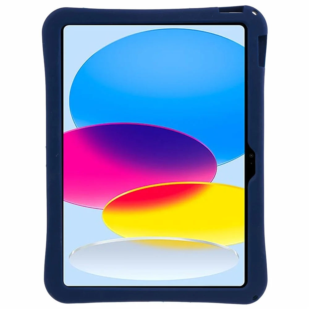 For iPad (2025) / 10.9 (2022) Kickstand Case Astronaut Design Silicone Tablet Protector with Strap - 3