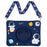 For iPad Air (2020) / (2022) Protective Kickstand Case Astronaut Design Silicone Tablet Cover with Strap - 2