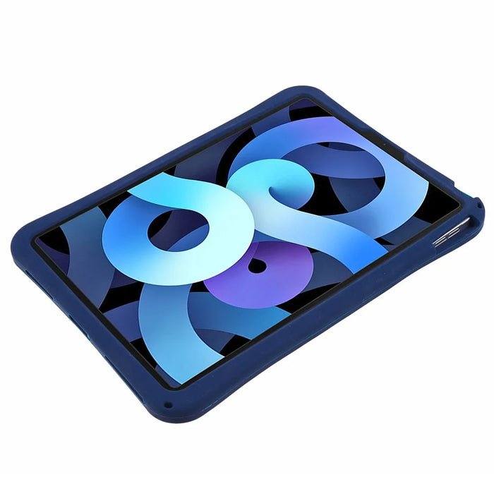 For iPad Air (2020) / (2022) Protective Kickstand Case Astronaut Design Silicone Tablet Cover with Strap - 7