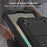 For Samsung Galaxy Tab A11 / A9 Kickstand Cover Silicone + PC Defender Shockproof Tablet Case - Black - 3