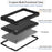 For Samsung Galaxy Tab A11 / A9 Kickstand Cover Silicone + PC Defender Shockproof Tablet Case - Black - 6