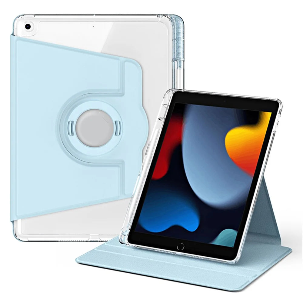 For iPad 9.7-inch (2017) / (2018) / iPad Air (2013) / Air 2 Case Kickstand Detachable Tablet Cover - Baby Blue - 1