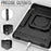 For Samsung Galaxy Tab S9+ / Tab S9 FE+ Case Rotating Kickstand Tablet Cover with Shoulder Strap - Black - 3