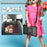 For Samsung Galaxy Tab S9+ / Tab S9 FE+ Case Rotating Kickstand Tablet Cover with Shoulder Strap - Black - 4