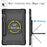 For Samsung Galaxy Tab S9+ / Tab S9 FE+ Case Rotating Kickstand Tablet Cover with Shoulder Strap - Black - 6