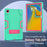 For Samsung Galaxy Tab A9+ Case Dual Color Silicone + PC Kickstand Cover - Mint Green+Rose PC - 3