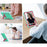 For Samsung Galaxy Tab A9+ Case Dual Color Silicone + PC Kickstand Cover - Mint Green+Rose PC - 5