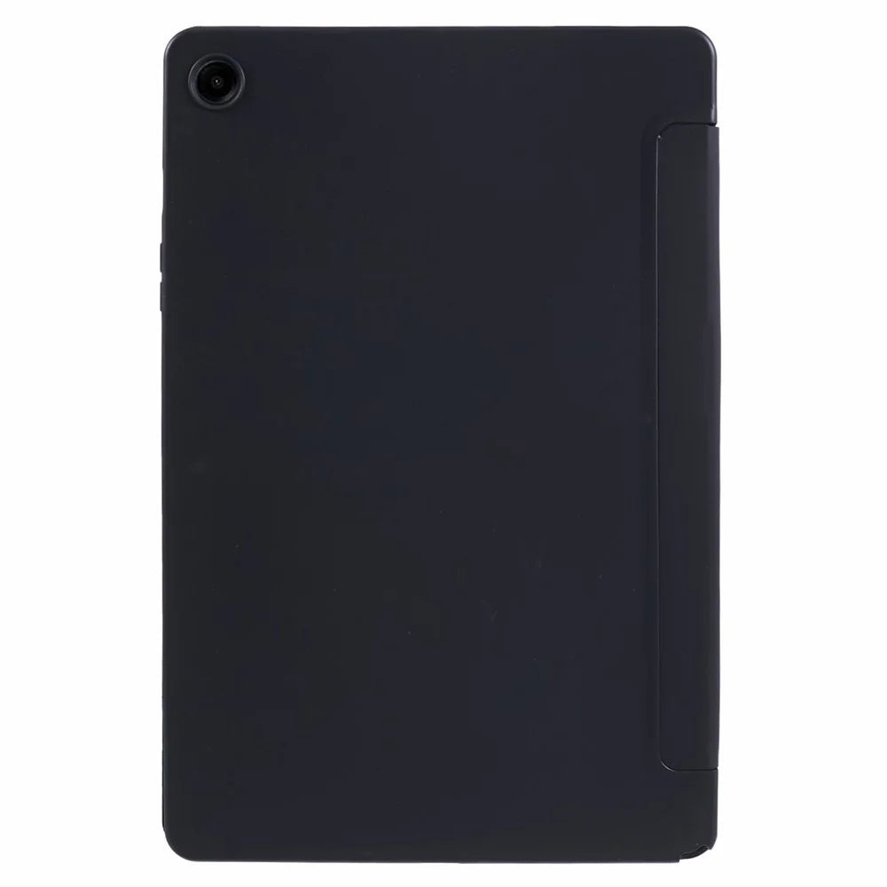For Samsung Galaxy Tab A9 Tri-fold Stand Cover PU Leather Honeycomb Texture Tablet Case - Black - 3