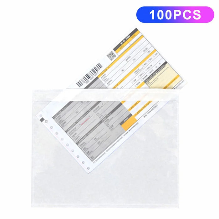 100Pcs 25x17cm Adhesive Shipping Bags Express Logistics Packaging Bag Clear Envelopes - 1