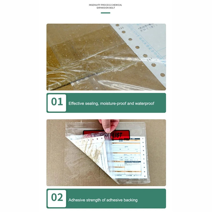 100Pcs 25x17cm Adhesive Shipping Bags Express Logistics Packaging Bag Clear Envelopes - 4