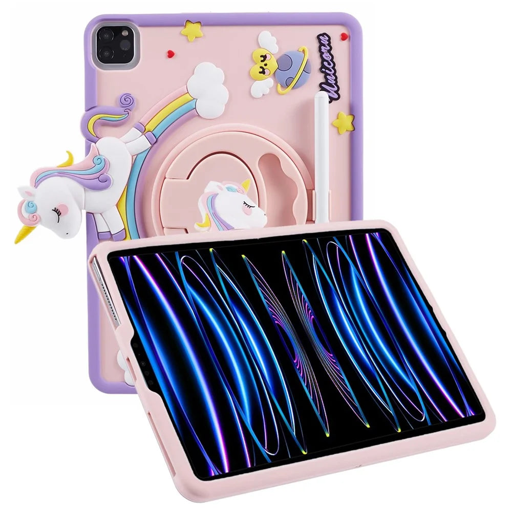 For iPad Air 11 (2026) / (2025) / (2024) / Air (2020) / (2022) / Pro 11 (2024) / (2020) / (2021) / (2022) Kickstand Case Horse Anti-Drop Tablet Cover - 1