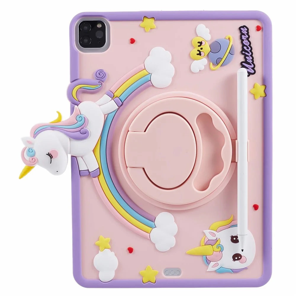 For iPad Air 11 (2026) / (2025) / (2024) / Air (2020) / (2022) / Pro 11 (2024) / (2020) / (2021) / (2022) Kickstand Case Horse Anti-Drop Tablet Cover - 2