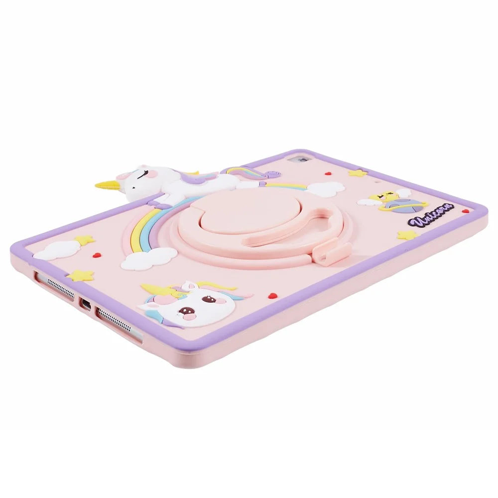 For iPad 9.7-inch (2017) / (2018) / iPad Air (2013) / Air 2 Case Cartoon Horse Design Tablet Kickstand Cover - 7
