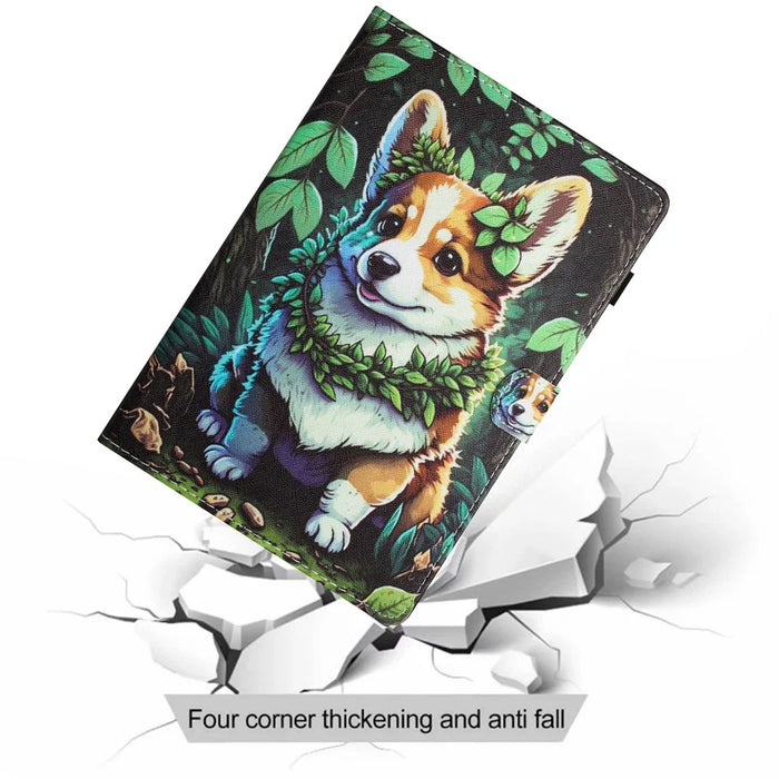 For Amazon Kindle 11th (2024) / 6'' (2022) Case Pattern Printing Leather Wallet E-Reader Cover - Corgi - 7