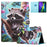 For iPad (2025) / 10.9 (2022) Case PU Leather Card Holder Pattern Printed Tablet Cover - Raccoon - 1