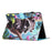 For iPad (2025) / 10.9 (2022) Case PU Leather Card Holder Pattern Printed Tablet Cover - Raccoon - 4