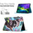 For iPad (2025) / 10.9 (2022) Case PU Leather Card Holder Pattern Printed Tablet Cover - Raccoon - 5