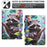 For iPad (2025) / 10.9 (2022) Case PU Leather Card Holder Pattern Printed Tablet Cover - Raccoon - 6