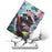For iPad (2025) / 10.9 (2022) Case PU Leather Card Holder Pattern Printed Tablet Cover - Raccoon - 7