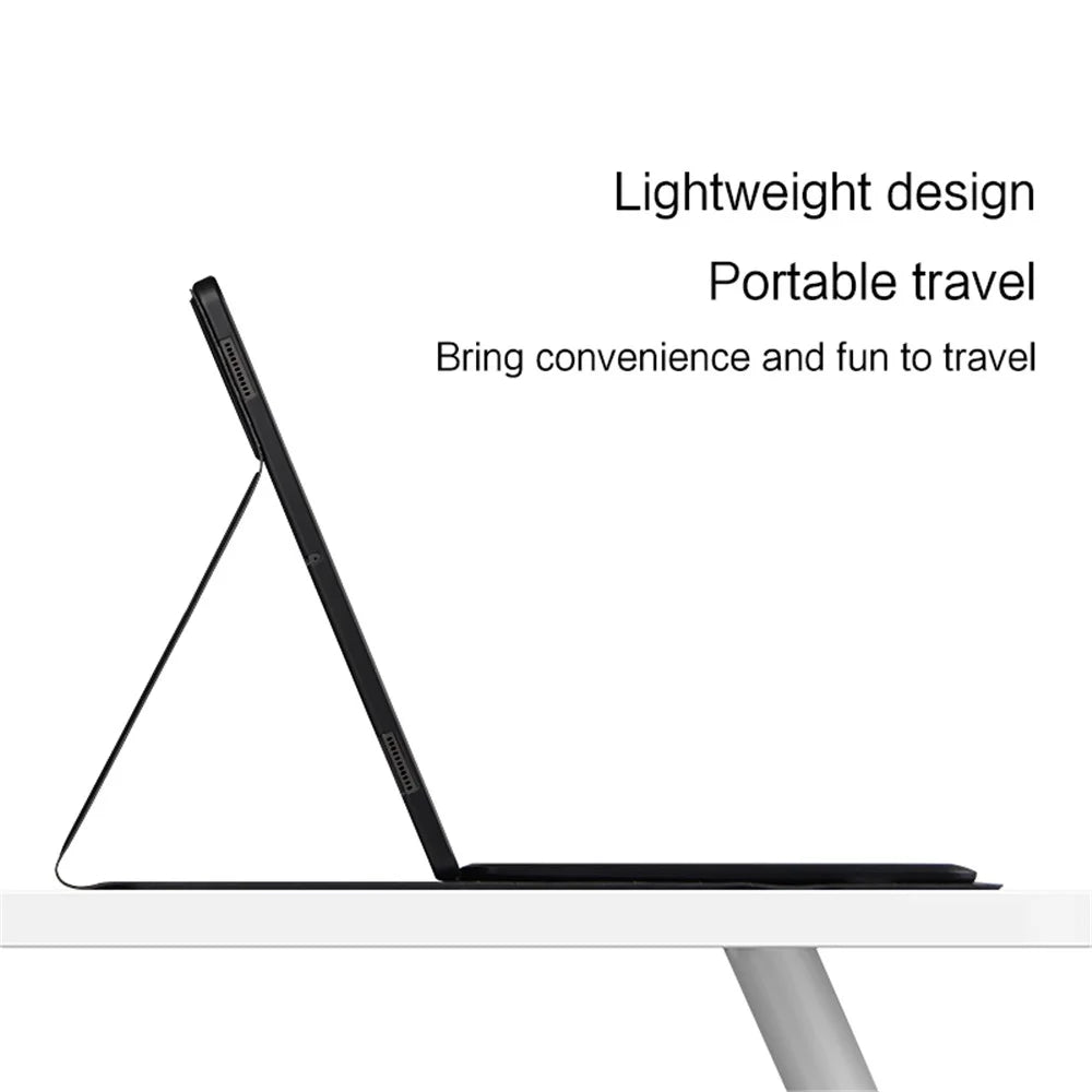 For Samsung Galaxy Tab S10 Ultra / S9 Ultra / S8 Ultra Backlight Touchpad Bluetooth-Compatible Keyboard with Pen Slot Leather Tablet Case - 3