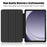 For Samsung Galaxy Tab A11+ / A9+ Case Leather+TPU+Acrylic Tri-fold Stand Cover - Black - 2
