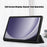 For Samsung Galaxy Tab A11+ / A9+ Case Leather+TPU+Acrylic Tri-fold Stand Cover - Black - 3