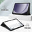 For Samsung Galaxy Tab A11+ / A9+ Case Leather+TPU+Acrylic Tri-fold Stand Cover - Black - 4