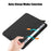 For Samsung Galaxy Tab A11+ / A9+ Case Leather+TPU+Acrylic Tri-fold Stand Cover - Black - 5