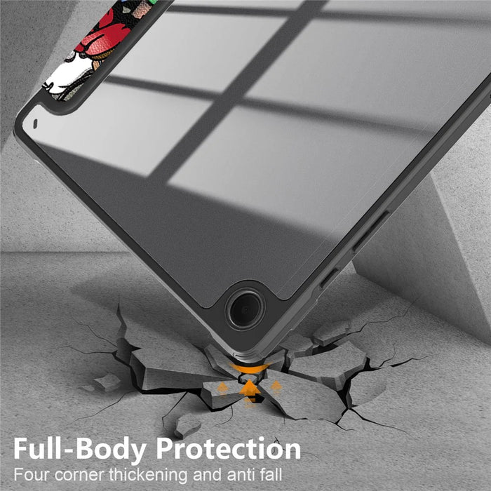 For Samsung Galaxy Tab A11+ / A9+ Case Tri-fold Stand Pattern Printing Tablet Cover - Graffiti - 7