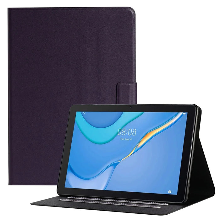 For Samsung Galaxy Tab A9+ Dustproof Tablet Case Card Holder PU Leather Shell Cover - Purple - 1