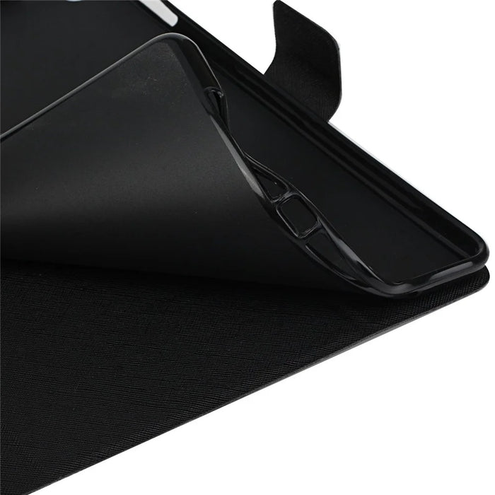 For Samsung Galaxy Tab A9+ Dustproof Tablet Case Card Holder PU Leather Shell Cover - Purple - 5