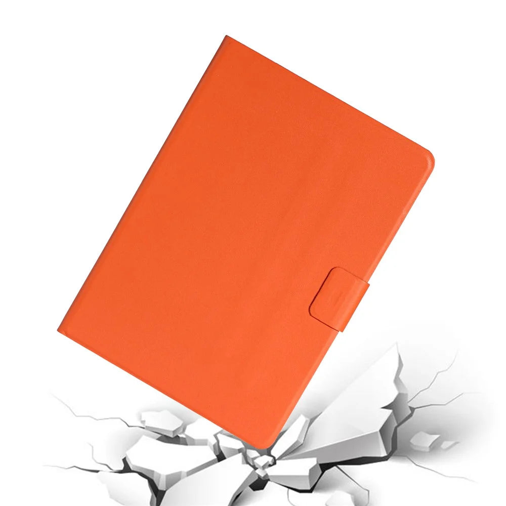 For Samsung Galaxy Tab A9 PU Leather Case Slim-Fit Card Holder Tablet Cover - Orange - 5