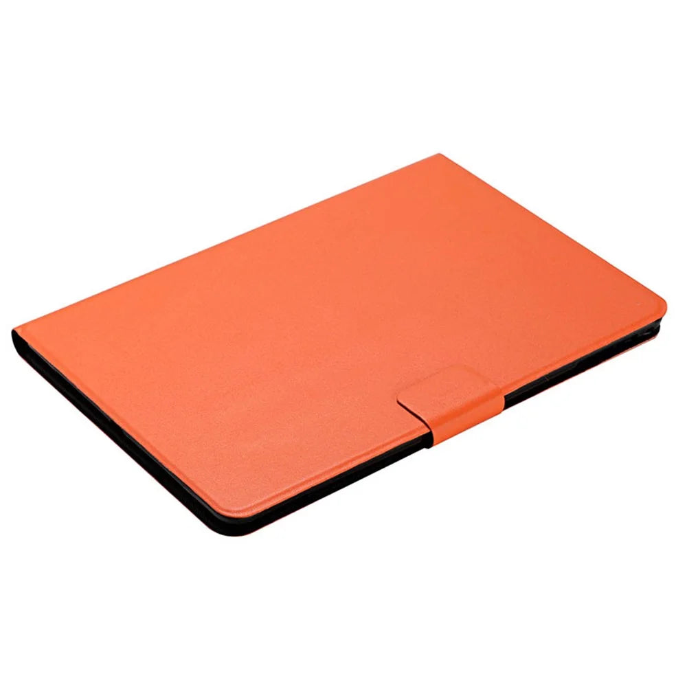 For Samsung Galaxy Tab A9 PU Leather Case Slim-Fit Card Holder Tablet Cover - Orange - 6