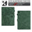 Imprinted Shell for Samsung Galaxy Tab A9 Case Card Slot PU Leather Stand Tablet Cover - Green - 6