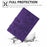 For Samsung Galaxy Tab A9+ Case Imprinted Shell Stand PU Leather Stand Tablet Cover with Card Slot - Purple - 5