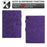 For Samsung Galaxy Tab A9+ Case Imprinted Shell Stand PU Leather Stand Tablet Cover with Card Slot - Purple - 6