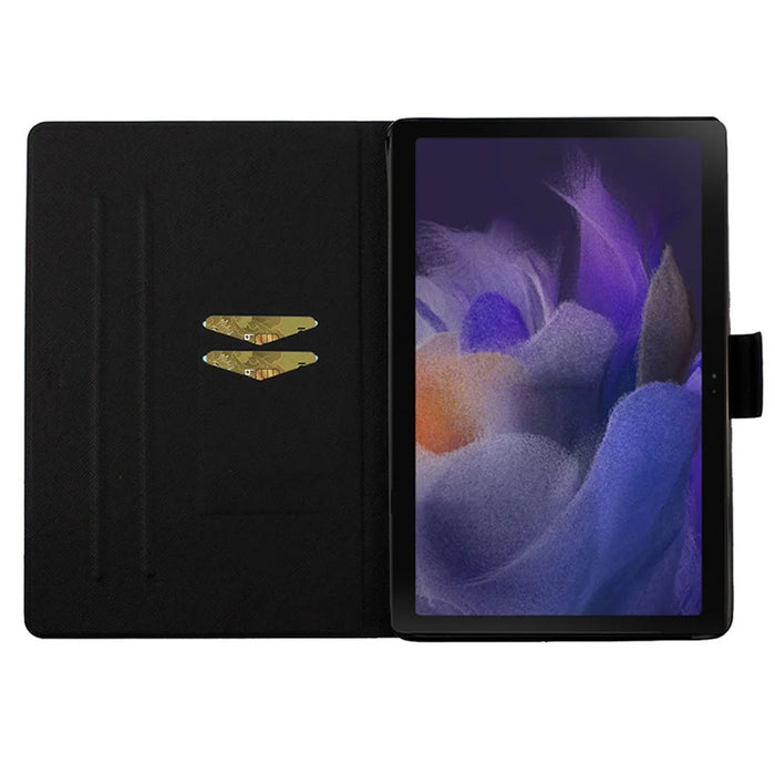 For Samsung Galaxy Tab A9 Case Pattern Printing Card Holder Tablet Leather Cover - Daisy - 2