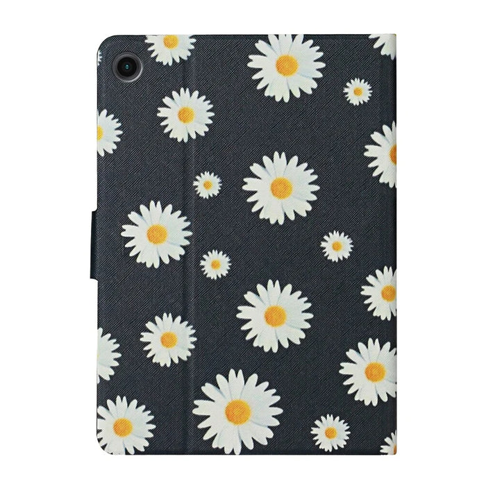 For Samsung Galaxy Tab A9 Case Pattern Printing Card Holder Tablet Leather Cover - Daisy - 7